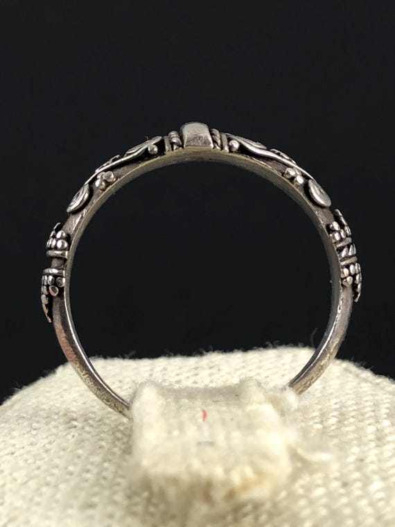 Bali Style Sterling Silver Stackable Ring Size 8 - image 6