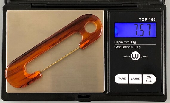 Vintage Marbled Root Beer Translucent Bakelite Sc… - image 11