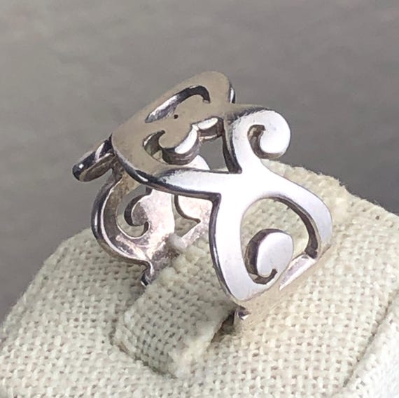 Silpada Sterling Silver Scroll Openwork Wide Band… - image 9