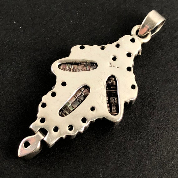 Multi Gemstone Sterling Silver Pendant: Baroque P… - image 3