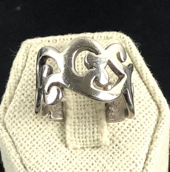 Silpada Sterling Silver Scroll Openwork Wide Band… - image 1