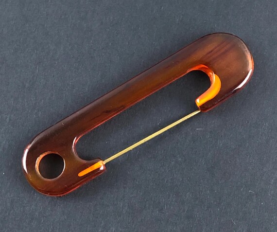 Vintage Marbled Root Beer Translucent Bakelite Sc… - image 4