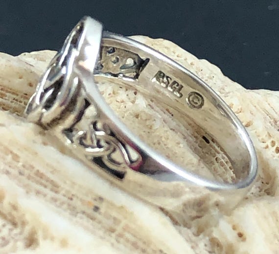 Sterling Silver Celtic Knot Stackable Ring Size 6… - image 9