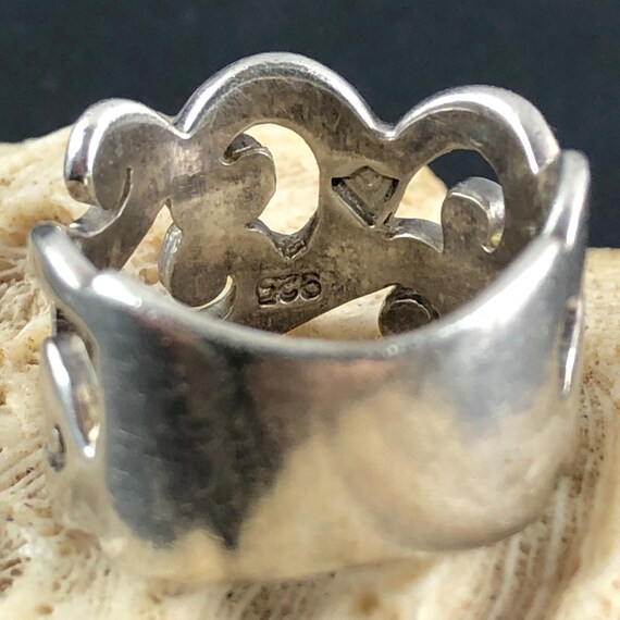 Silpada Sterling Silver Scroll Openwork Wide Band… - image 11