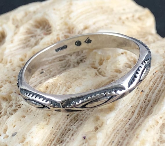 Silpada Stamped Sterling Silver Stackable Band Ri… - image 1