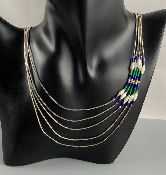 Liquid silver store waterfall necklace