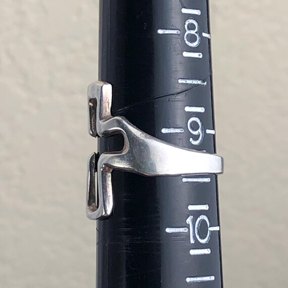 Sterling Silver Openwork Cross Shaped Statement R… - image 8