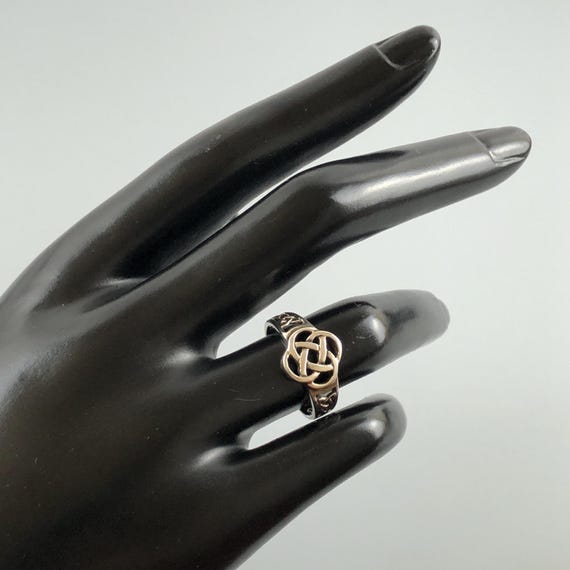 Sterling Silver Celtic Knot Stackable Ring Size 6… - image 4