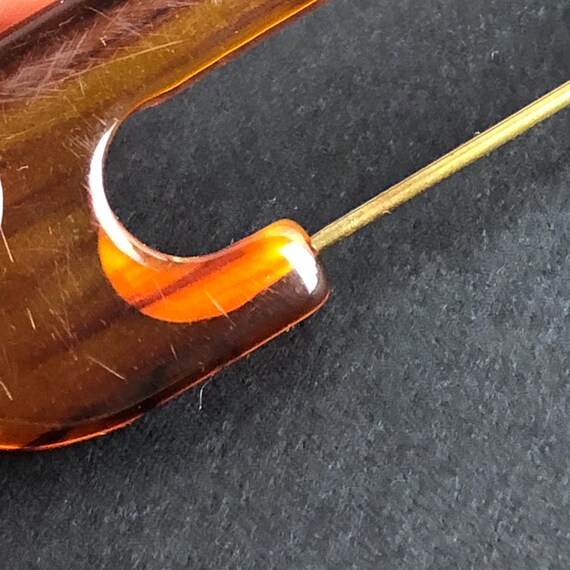 Vintage Marbled Root Beer Translucent Bakelite Sc… - image 8