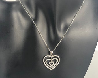 1 Pezzo Collana Con Ciondolo A Forma Di Cuore In Argento Sterling - Foto 7