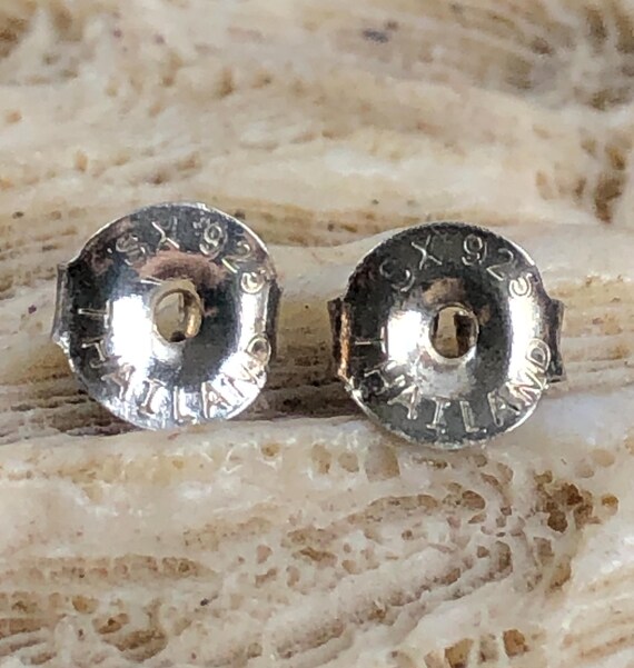 Sterling Silver and Red Composite Scroll Rectangu… - image 10