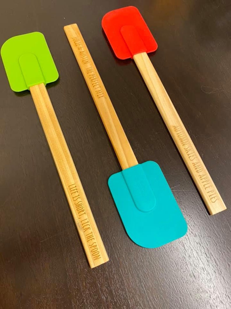 Personalized Spatula Silicone Spatula Laser Engraved Etsy