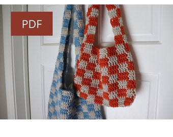 Pattern- Crochet Checkered Bag PDF Pattern