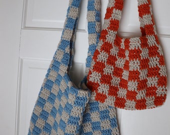 Pattern- Crochet Checkered Bag PDF Pattern