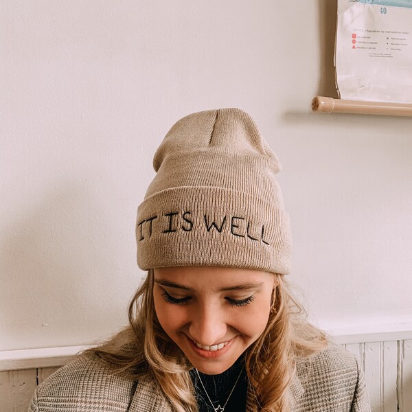 Beanies With Words Etsy