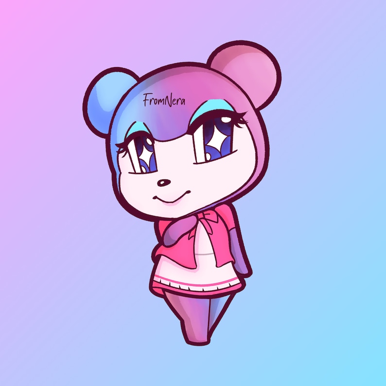 Lindo Judy pegatinas / Animal Crossing // kawaii lindo arte Etsy