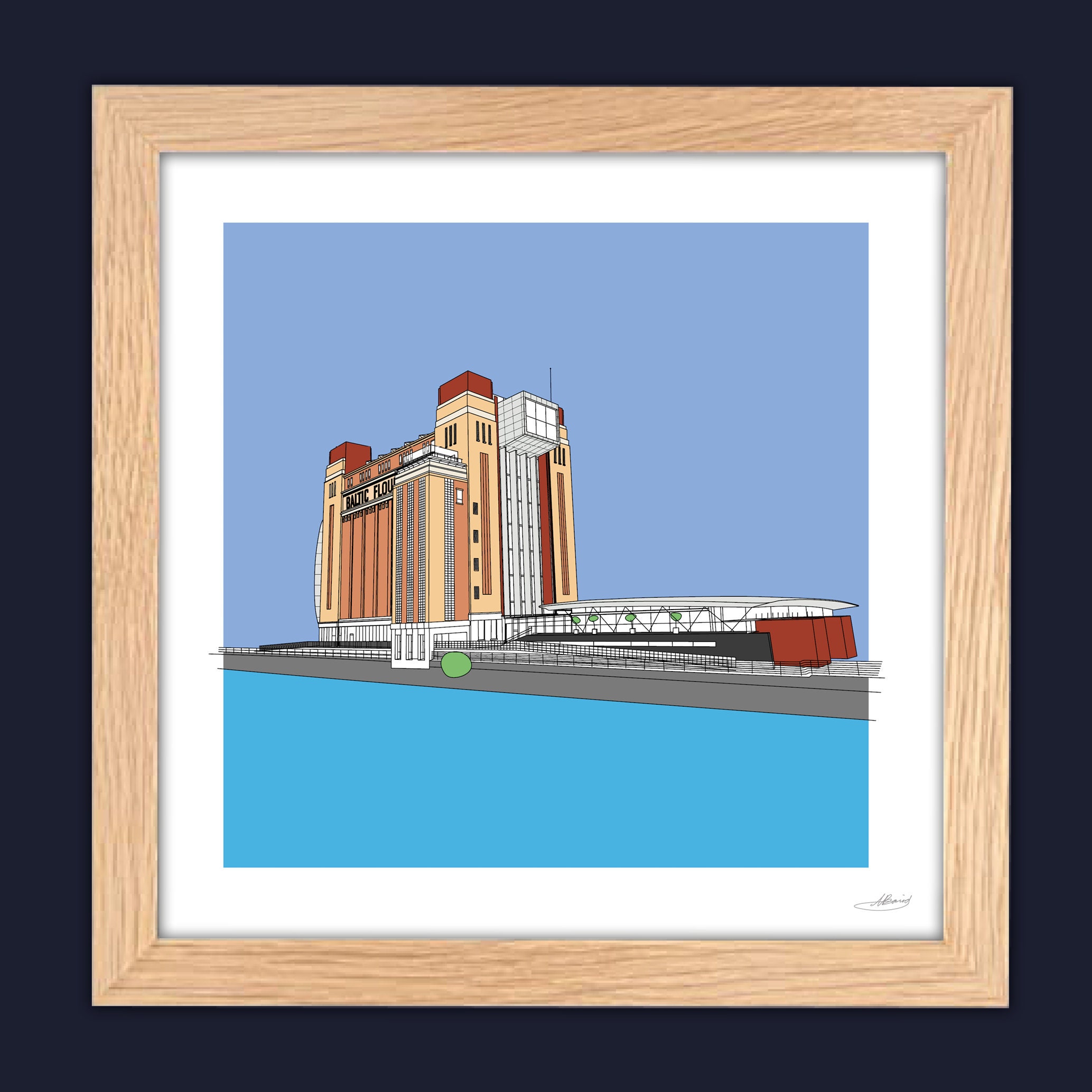 The Baltic Center of Contemporary Arts Illustration Art Etsy.de