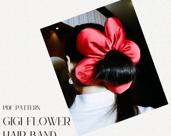 Scrunchie Sewing Pattern - Trendy Style - PDF Instant Download - Women's Accessory | Cute flower hair band pattern | cosplay accessories