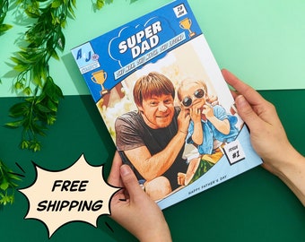 父の日向けパーソナライズコミックブックギフト｜子供からの父の日ギフト｜息子からの初めての父の日ギフト｜お母さんからの父の日ギフト