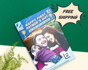 Personalized Comic Book Gift for Dad | Gift from Daughter to Dad | Personalized Birthday Gift for Dad | First Father&#39;s Day Gift