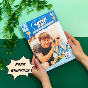 Personalisiertes Comic-Buch-Geschenk des Vaters | Vatertagsgeschenk von Kinder | Erstes Vatertagsgeschenk vom Sohn | Vatertag von Mama