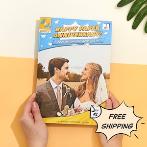 Regalo di fumetti personalizzato per il primo anniversario / Regalo per il 1° anniversario / Regalo per il 1° anniversario / Regalo di anniversario di carta