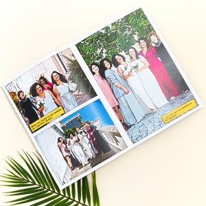 Image of the personalized comic book open on a page with a group of people