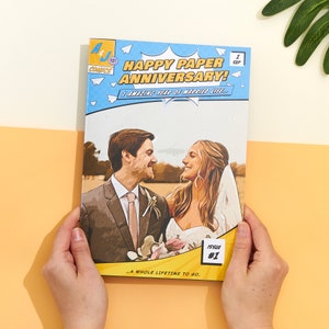 Personalized First Anniversary Comic Book Gift First Anniversary Gift Boyfriend Anniversary Gift Paper Anniversary Gift image 2