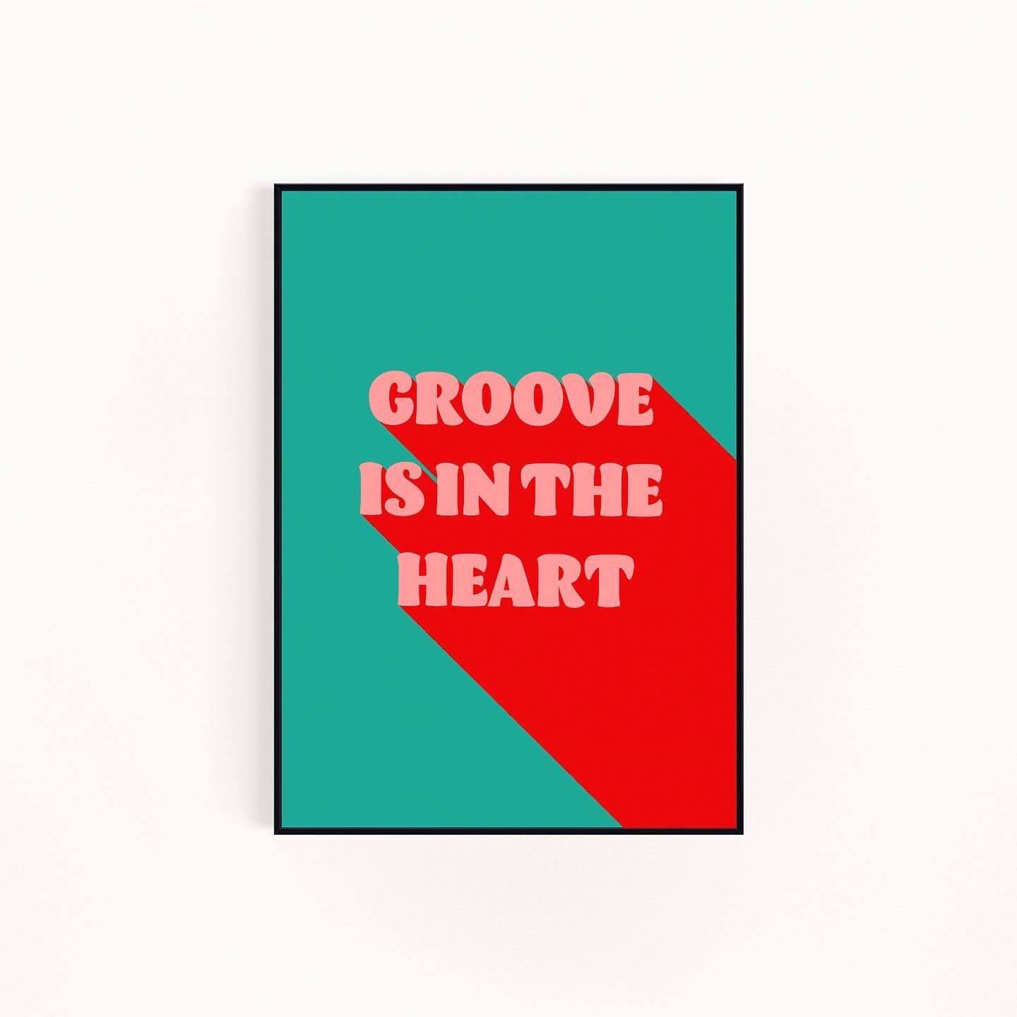 Groove is in the heart print Music Print Song Lyrics Etsy