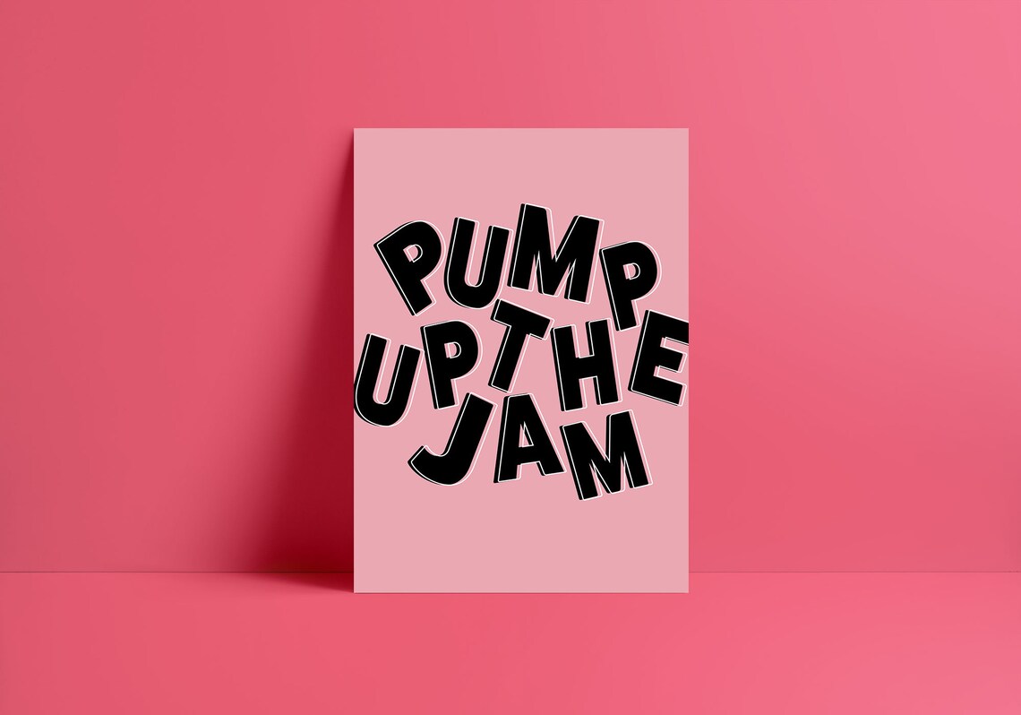 Pump up the jam music print lyric print dance music house Etsy Pump up the jam music print lyric print dance music house Etsy