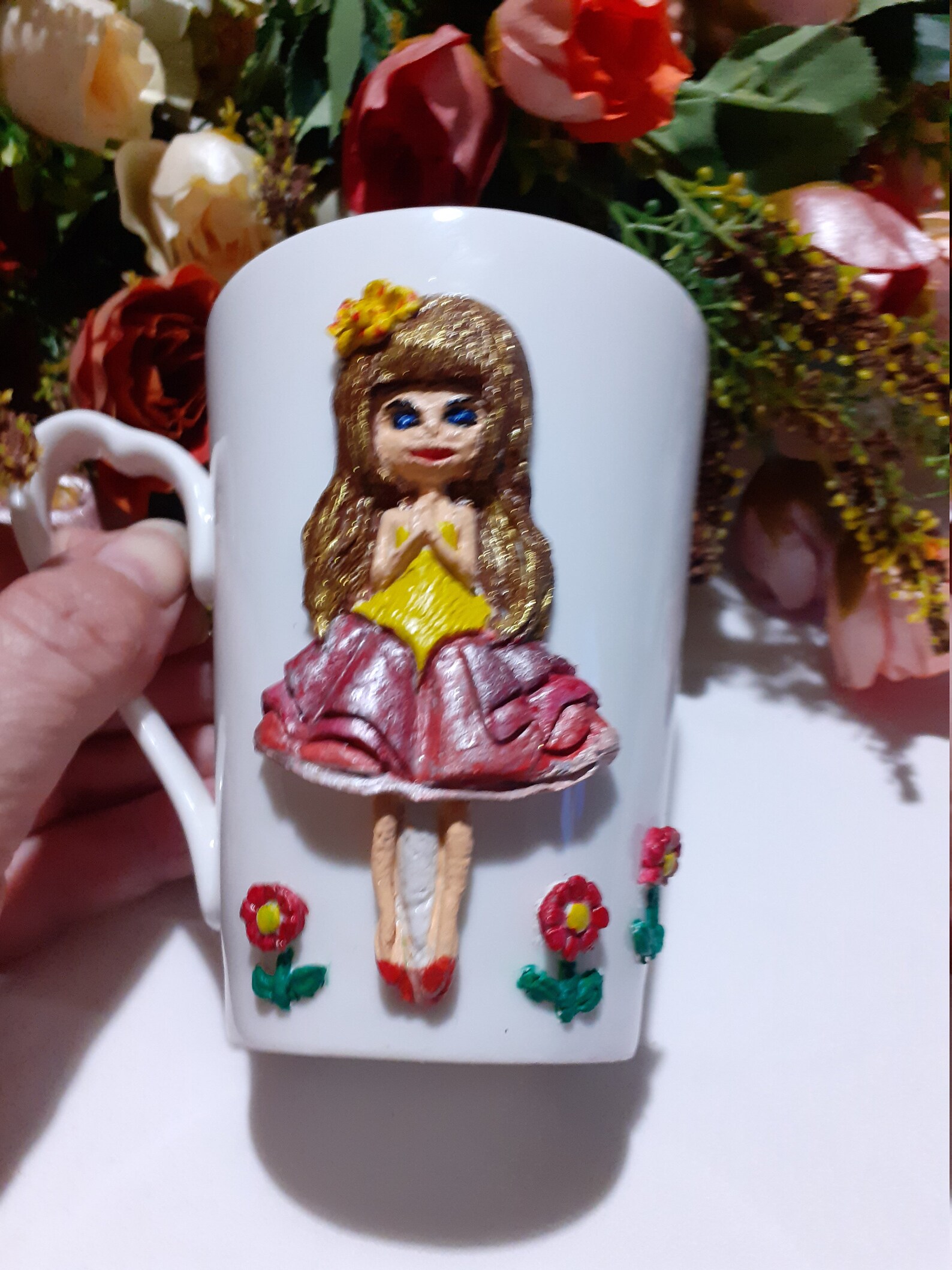 Handmade Hand Decorated Coffee Cup Hand Decorated Tea Cup Etsy