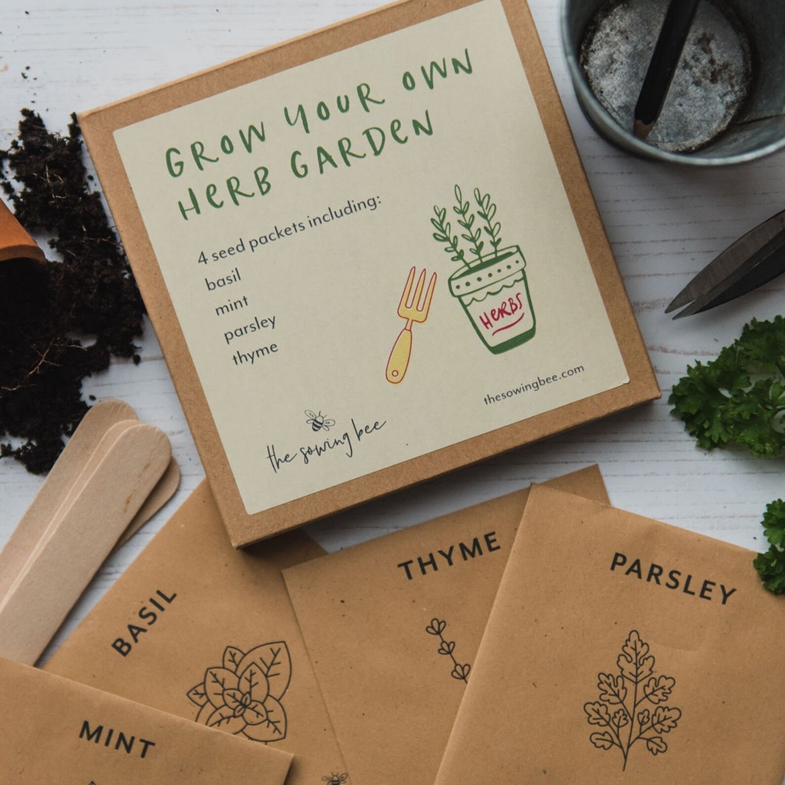 Grow Your Own Herb Garden Gift Box Etsy