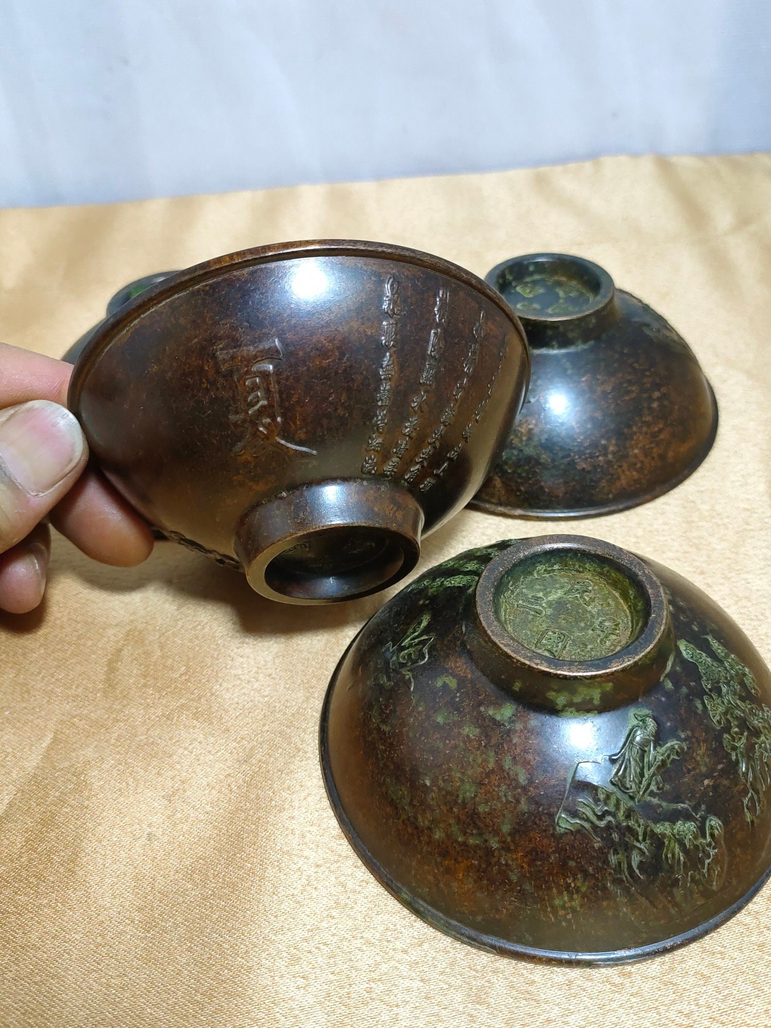 Ancient Chinese Antique Pure Copper Bowls Made by Hand Can Be Etsy