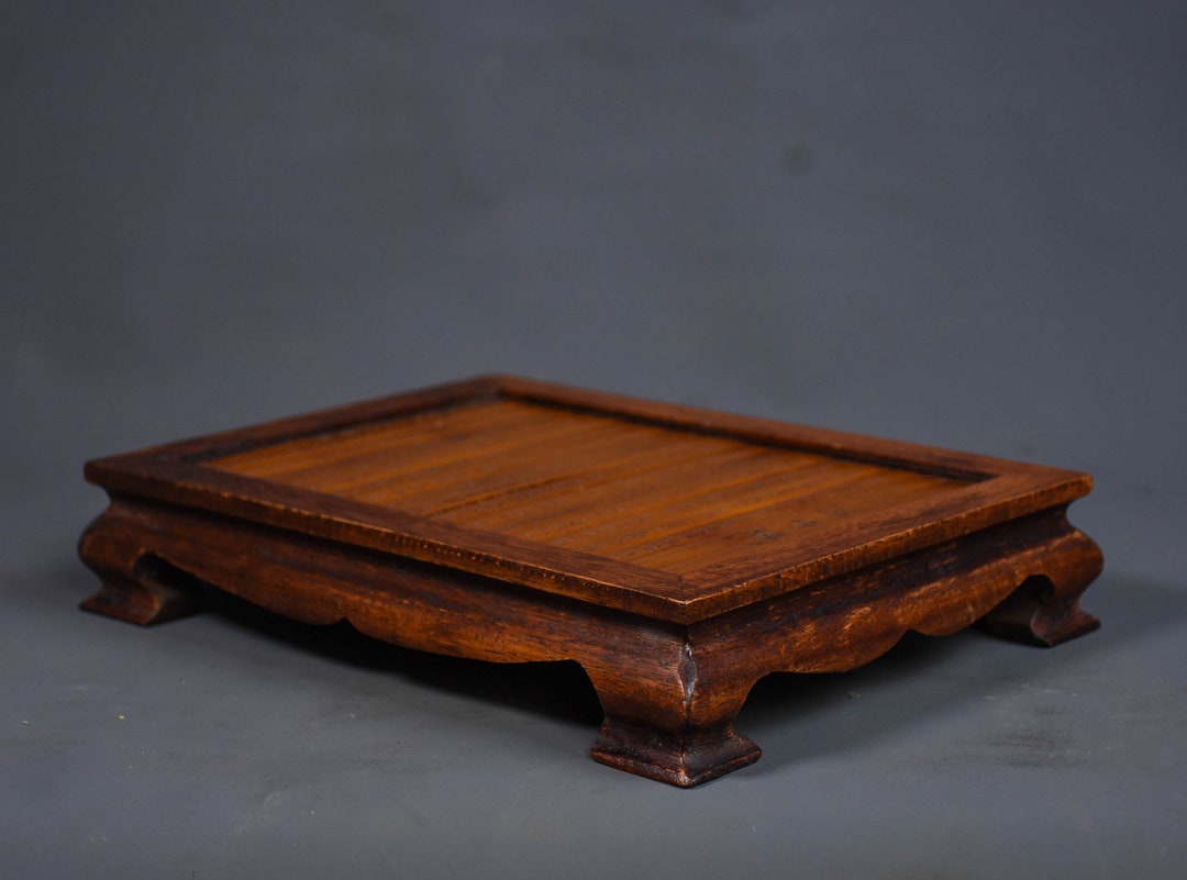 Ancient Chinese Natural Bamboo Tea Table, Hand-carved, Exquisite and