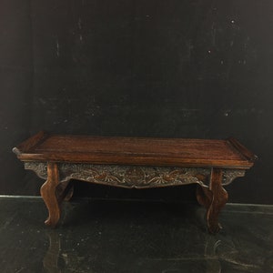 Chinese antique natural rosewood table tea table pure hand carved exquisite patterns can be used for collection