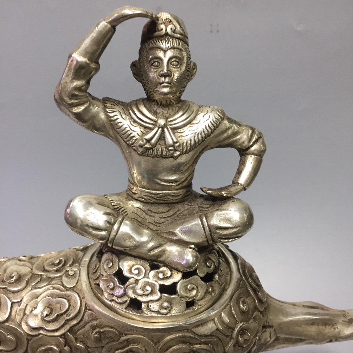 The Silver Statue of the Monkey King Buddha in Tibet is an Etsy