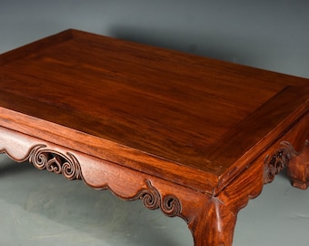Chinese antique hand-carved rosewood table can be collected and used