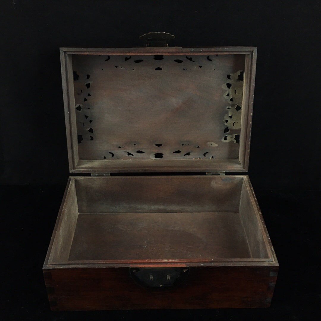 Chinese antique natural rosewood jewelry box is hand carved Etsy