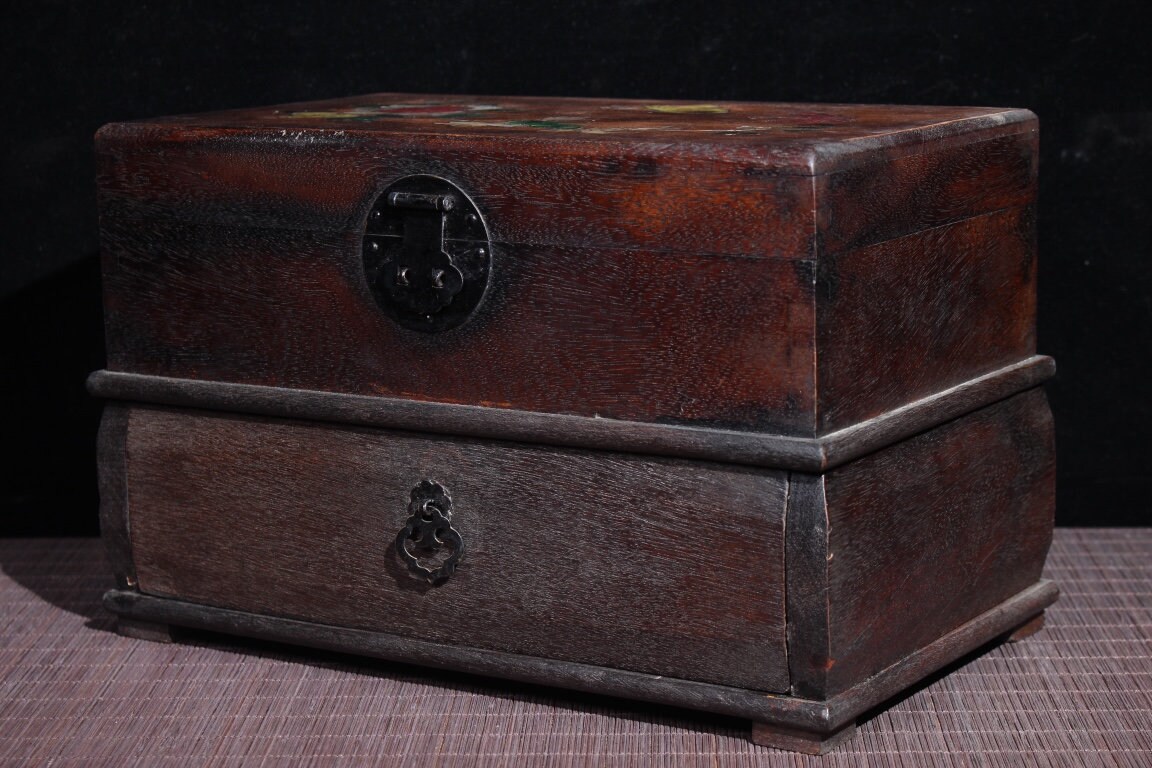 Chinas alte natürliche Rosenholz-Box reine Hand geschnitzt | Etsy