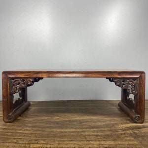 Chinese antique natural rosewood table is exquisitely carved by hand, which can be collected and used