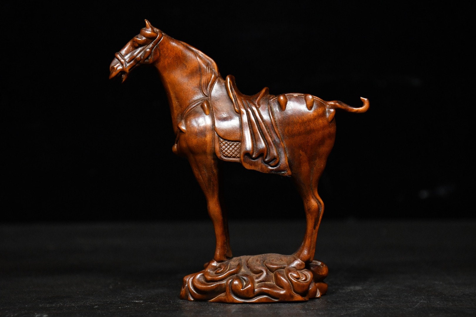 China's ancient natural boxwood wooden horse statue pure Etsy