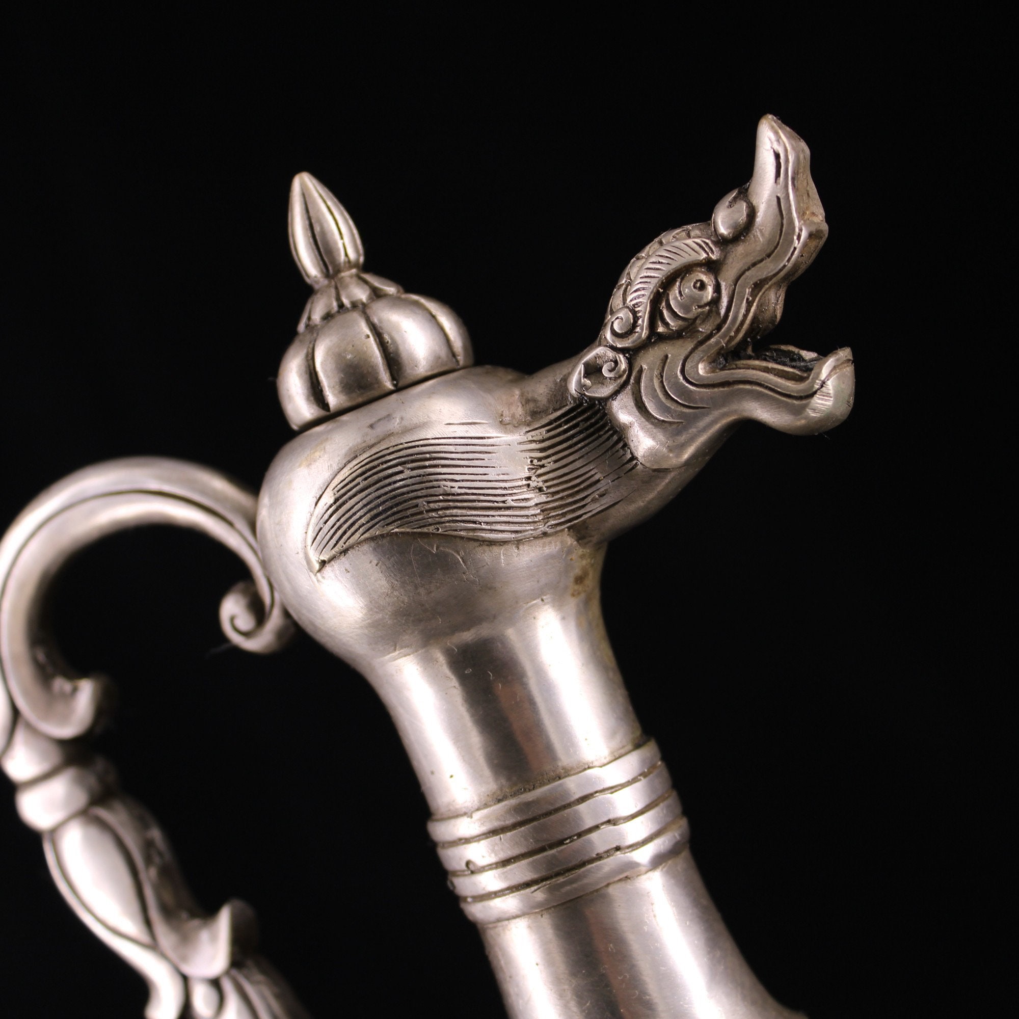 Chinese Antique Handmade Tibetan Silver Gilt Silver Beast Jug - Etsy UK
