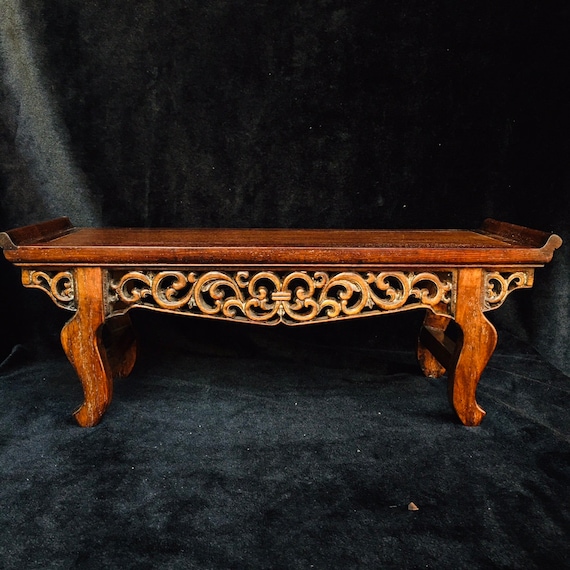 Chinese antique natural rosewood tea table sculptures carved by hand are very precious and rare to collect