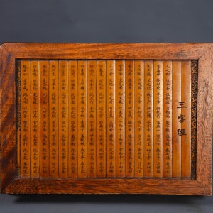 Ancient Chinese Natural Bamboo Tea Table, Hand-carved, Exquisite and