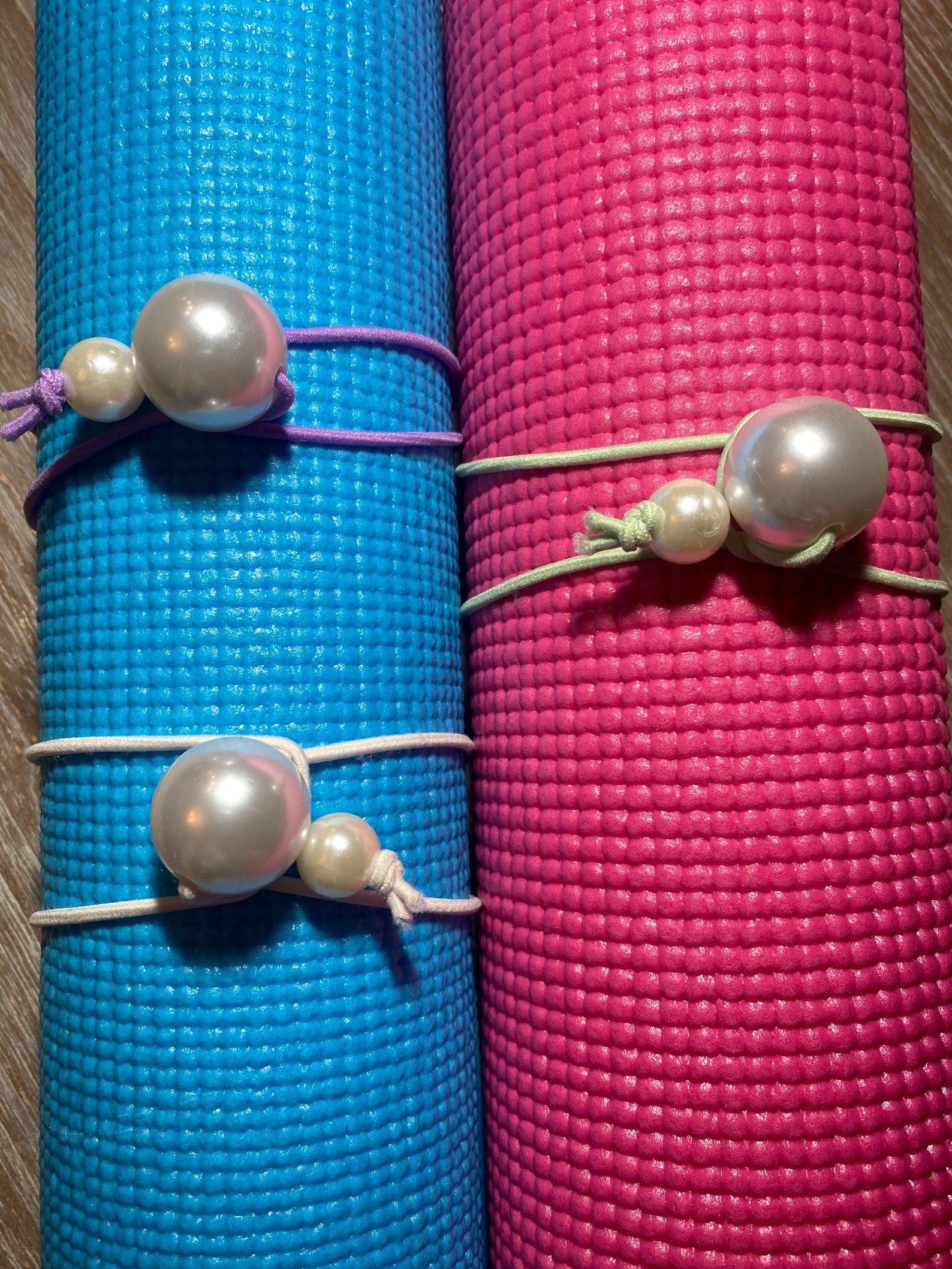 Yoga Mat Band With Pearl Beads Etsy