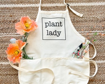 Apron for gardening, hostess gift, Plant Lady Style Gardening apron, gardner gift, gardening apron, plant lady apron