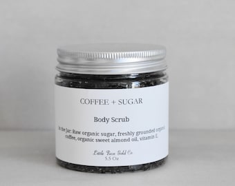 Coffee + Sugar Body Scrub~Organic Scrub~Spa Scrub~Natural Skincare ~Spa Gift~ Body Scrub~ Sugar Scrub~Spa Gift for Her~Spa Box~Self Love~