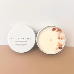 Salt + Light Soy Candle: Scripture Verse, Christian Gift (2 oz)