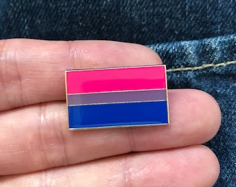 Bisexual Pin Badge, LGBTQ Gay Pride Rainbow, Bi Bicurious Biromantic Pansexual Non-Binary, Queer Lesbian Transgender His Her Gift