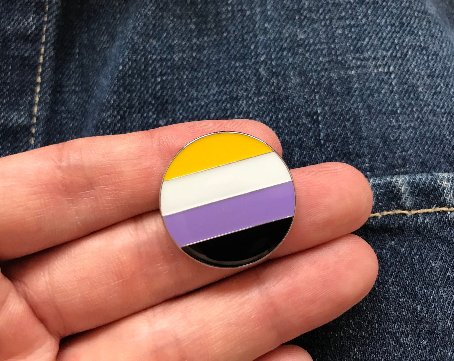 LGBTQ Pin Badge Circle Round Rainbow Proud Pride Gay Etsy